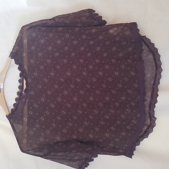Free People Sheer Purple Top - Picture 1 of 6